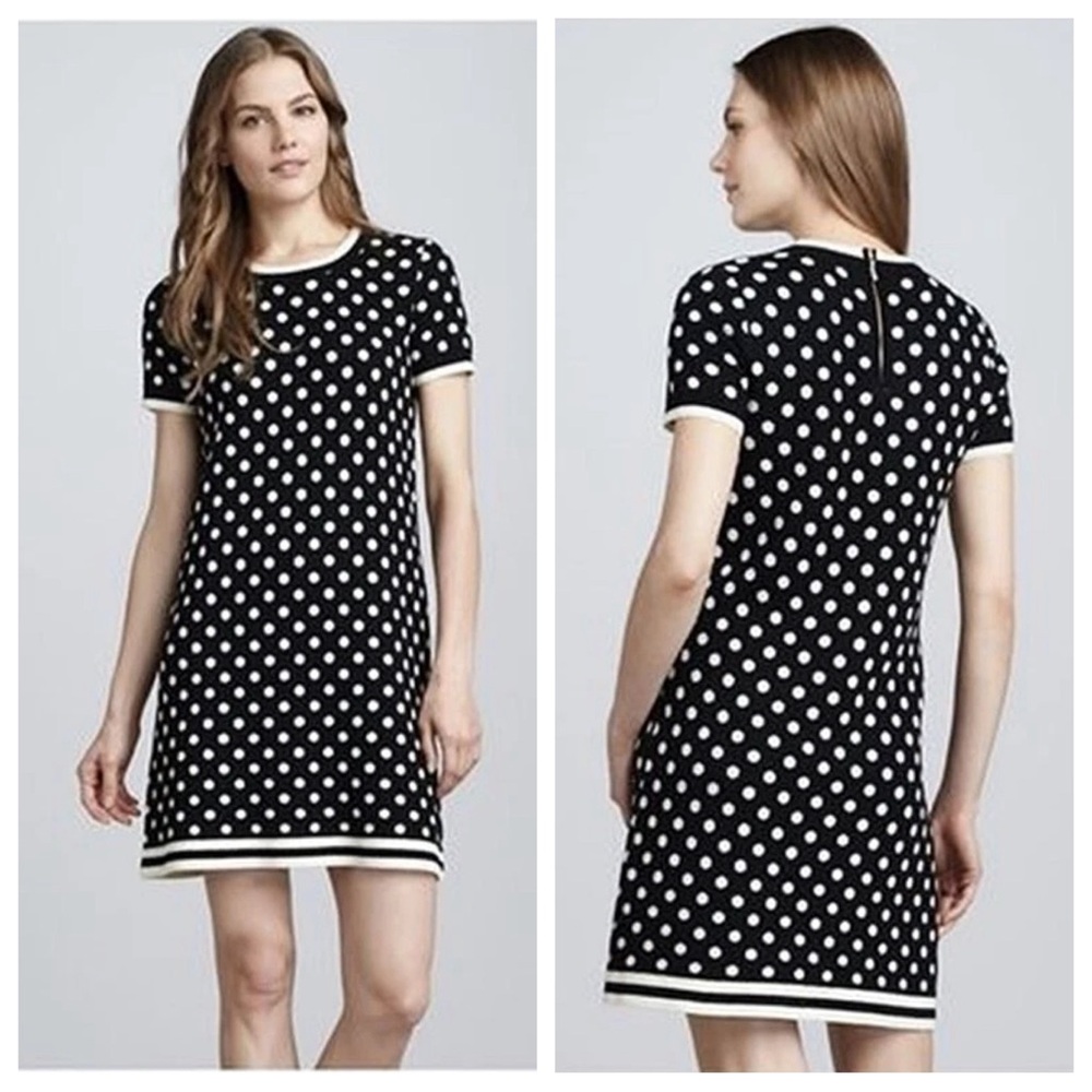 Kate Spade Joanie Wool Polka Dot Sweater Dress XS Short Sleeve